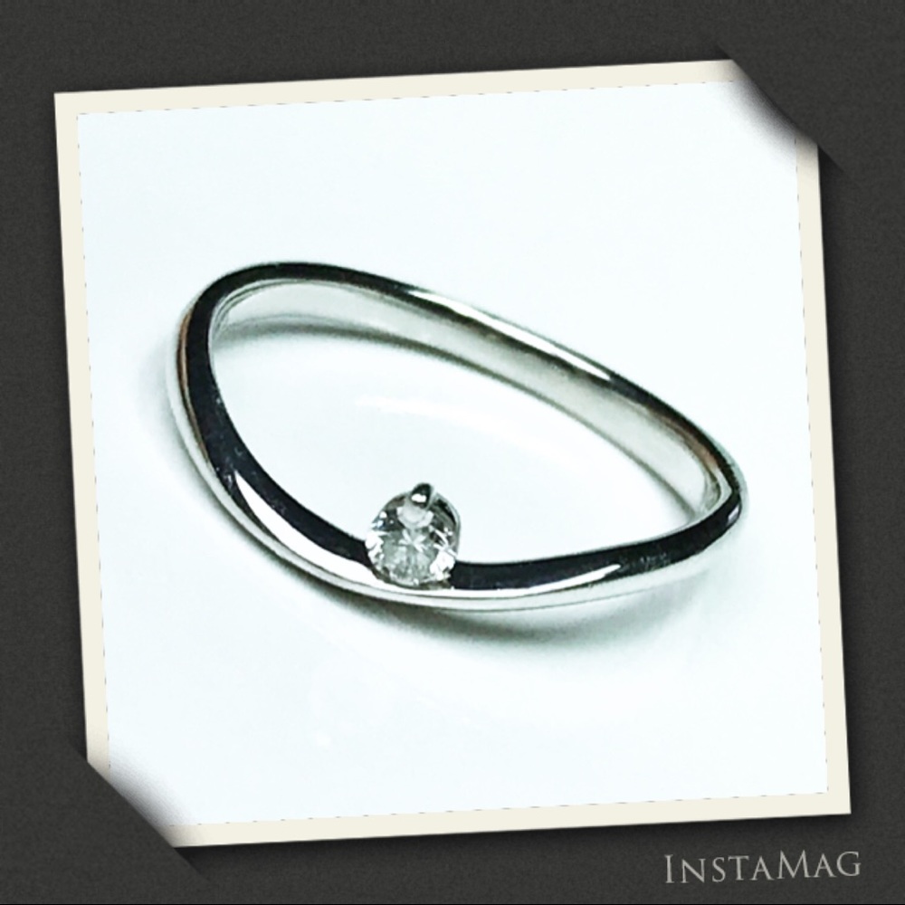 PLATINUM & DIAMOND Wave Ring